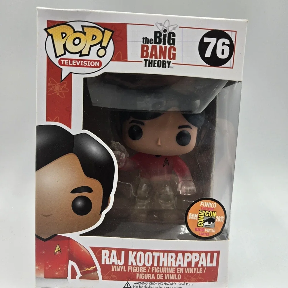 FUNKO POP! The Big Bang Theory Raj Koothrappali Star Trek #76 San Diego CC Comic